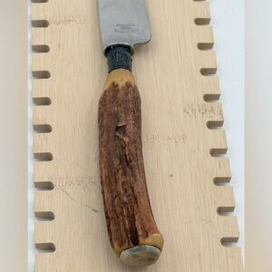 Vintage Remington DuPont Stag Antler Handled Stainless Steel Carving Knife